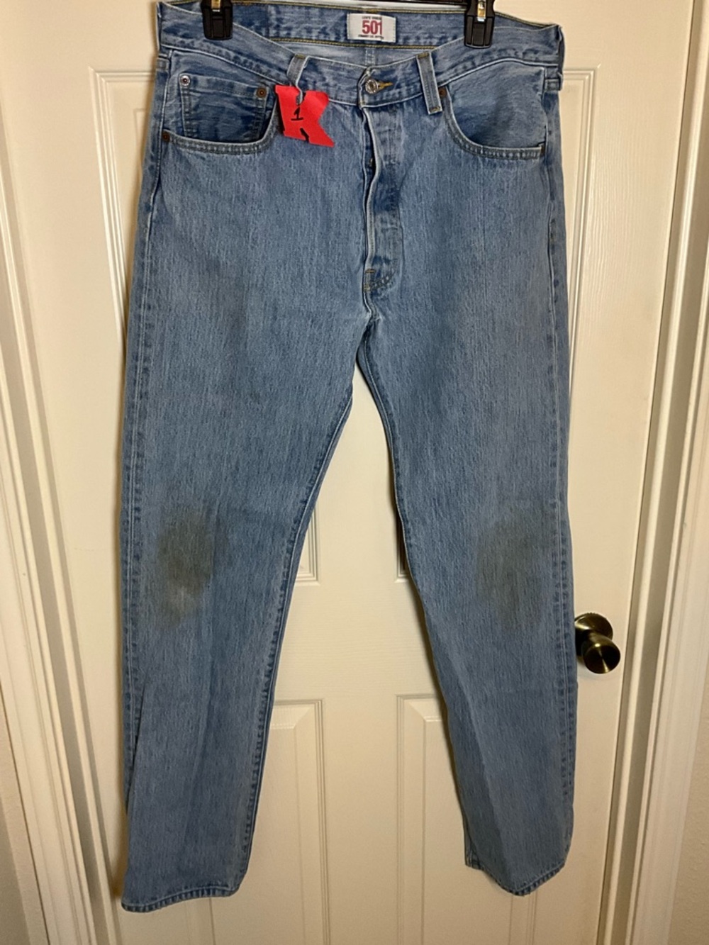Levi's Men’s Straight Jeans in Light Blue. 34x36